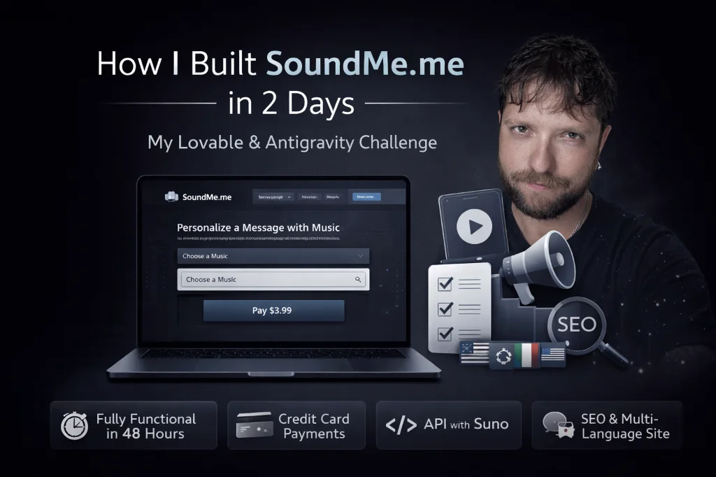 Visuel promotionnel de SoundMe.me montrant l'app sur un ordinateur portable